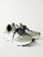 ON - Cloudswift 3 Rubber-Trimmed Stretch-Knit Running Sneakers - Green