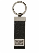 DOLCE & GABBANA - Logo Plaque Leather Key Ring