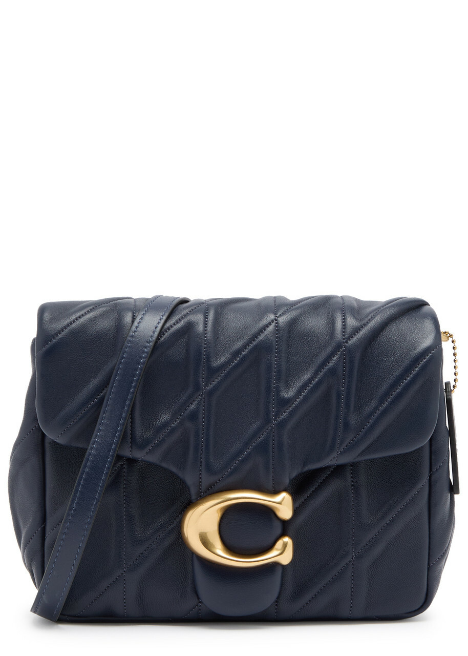 Coach Square One Coach Times Square Tabby Leather Shoulder bag - Blue - One Size Coach