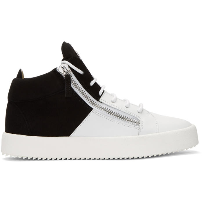 Photo: Giuseppe Zanotti Black and White May London High-Top Sneakers 