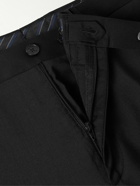 Etro - Slim-Fit Grosgrain-Trimmed Wool Trousers - Black