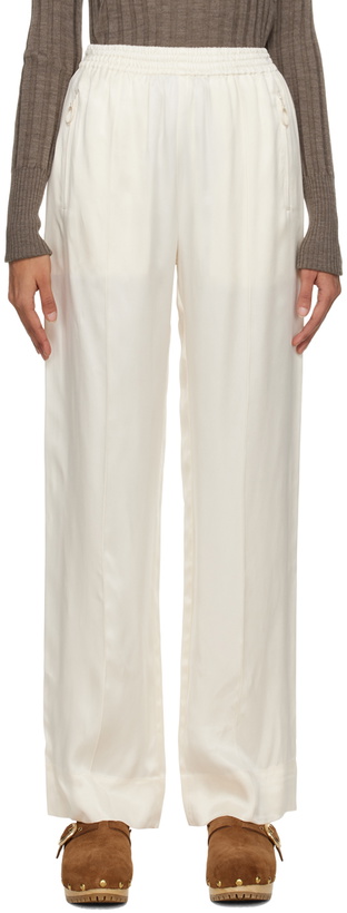 Photo: See by Chloé Off-White Pinched Seams Lounge Pants