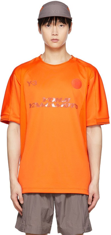 Photo: Y-3 Orange Football T-Shirt