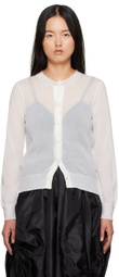 Comme des Garçons Comme des Garçons Off-White Semi-Sheer Cardigan