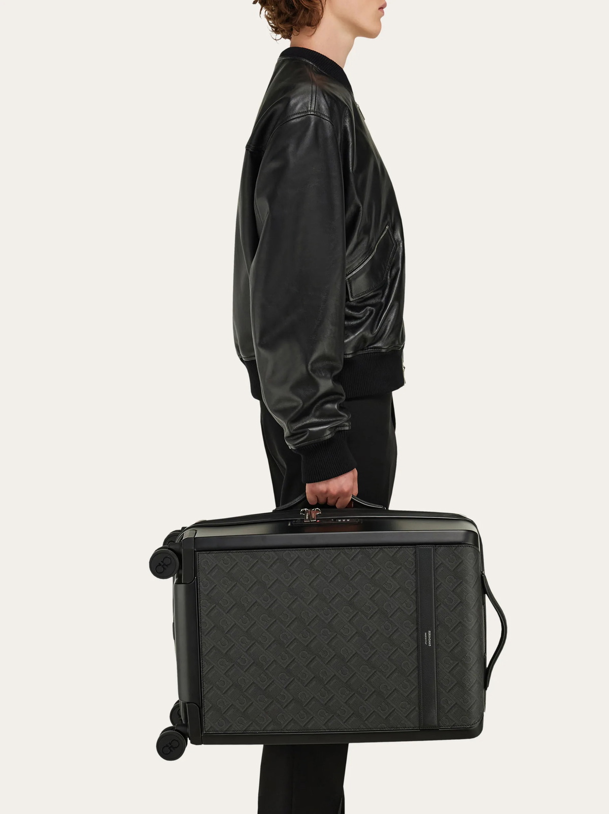 Ferragamo Mens Ferragamo Monogram hand luggage in Black