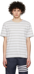 Thom Browne Grey Striped T-Shirt