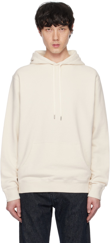 Photo: Sunspel Beige Loopback Hoodie