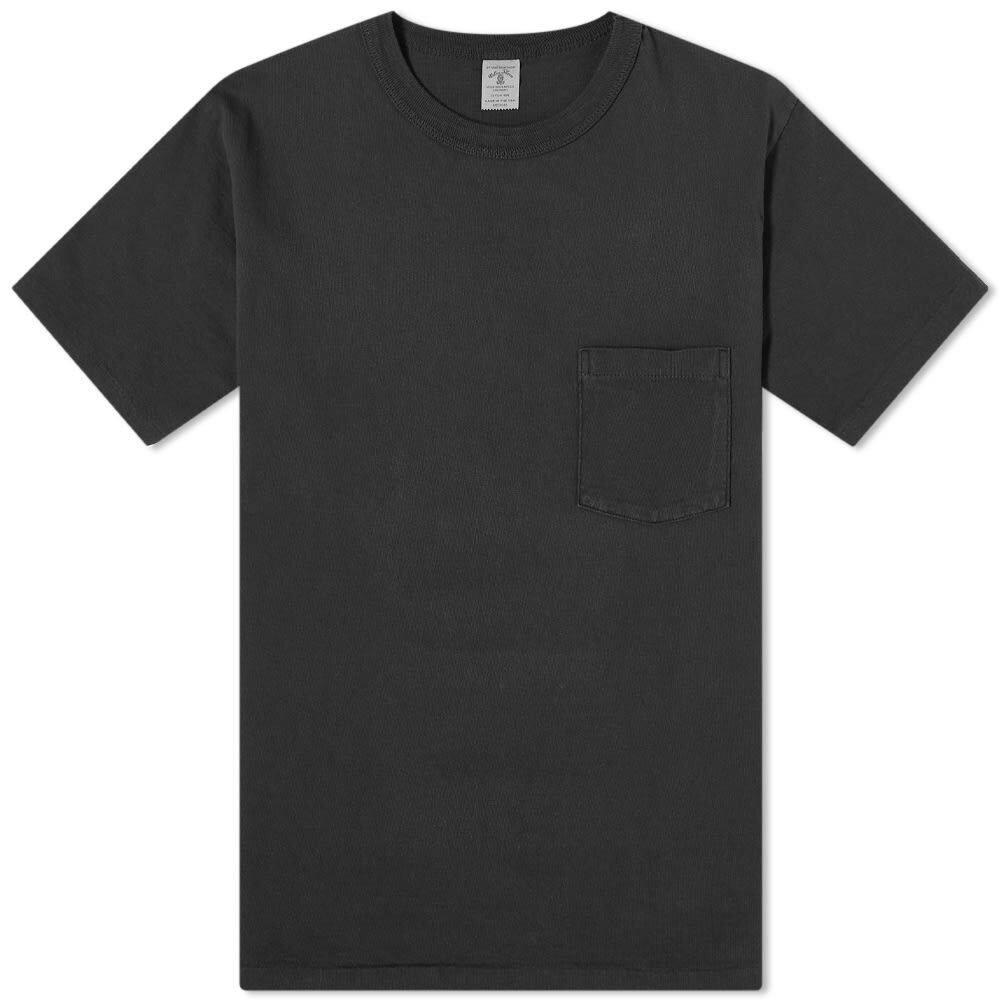 Velva Sheen Men's Pigment Dyed Pocket T-Shirt in Black Velva Sheen