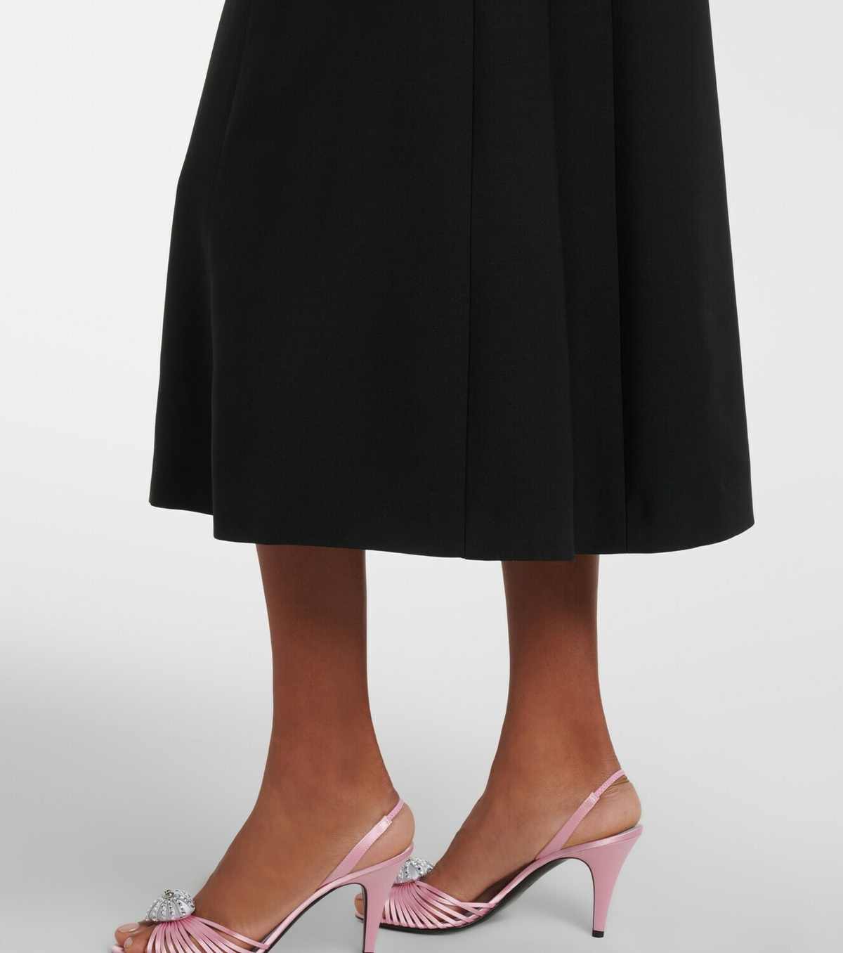 Valentino Crepe Couture embellished midi dress