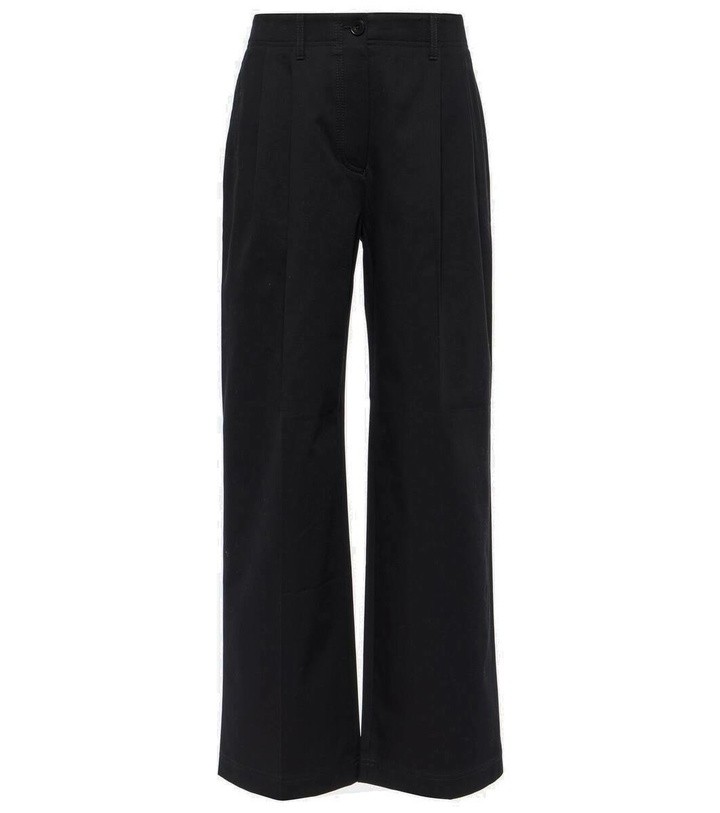 Photo: Toteme Cotton twill wide-leg pants