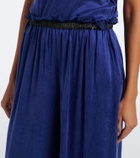 Jacques Wei Leather-trimmed balloon pants