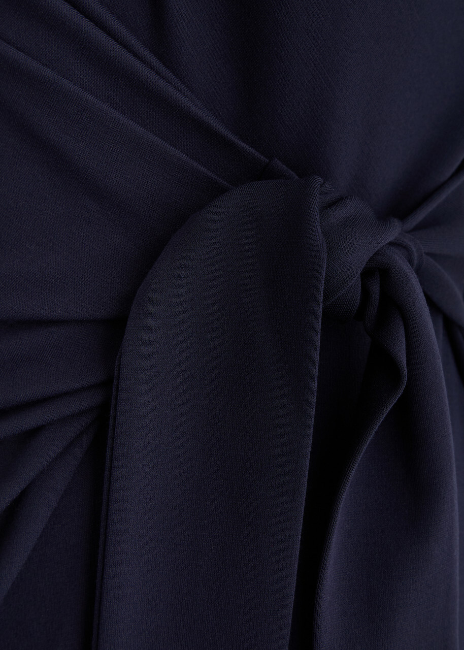 Diane Von Furstenberg Avi Wrap-effect Jersey Maxi Dress Dark Navy