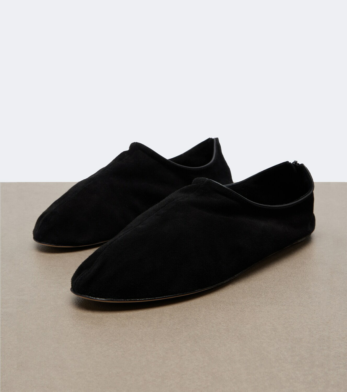 The Row Stellene suede slip-on shoes