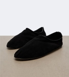 The Row Stellene suede slip-on shoes