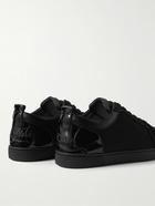 Christian Louboutin - Suede-Trimmed Leather and Mesh Sneakers - Black