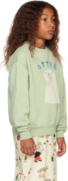 The Animals Observatory Kids Green Bear Sweatshirt