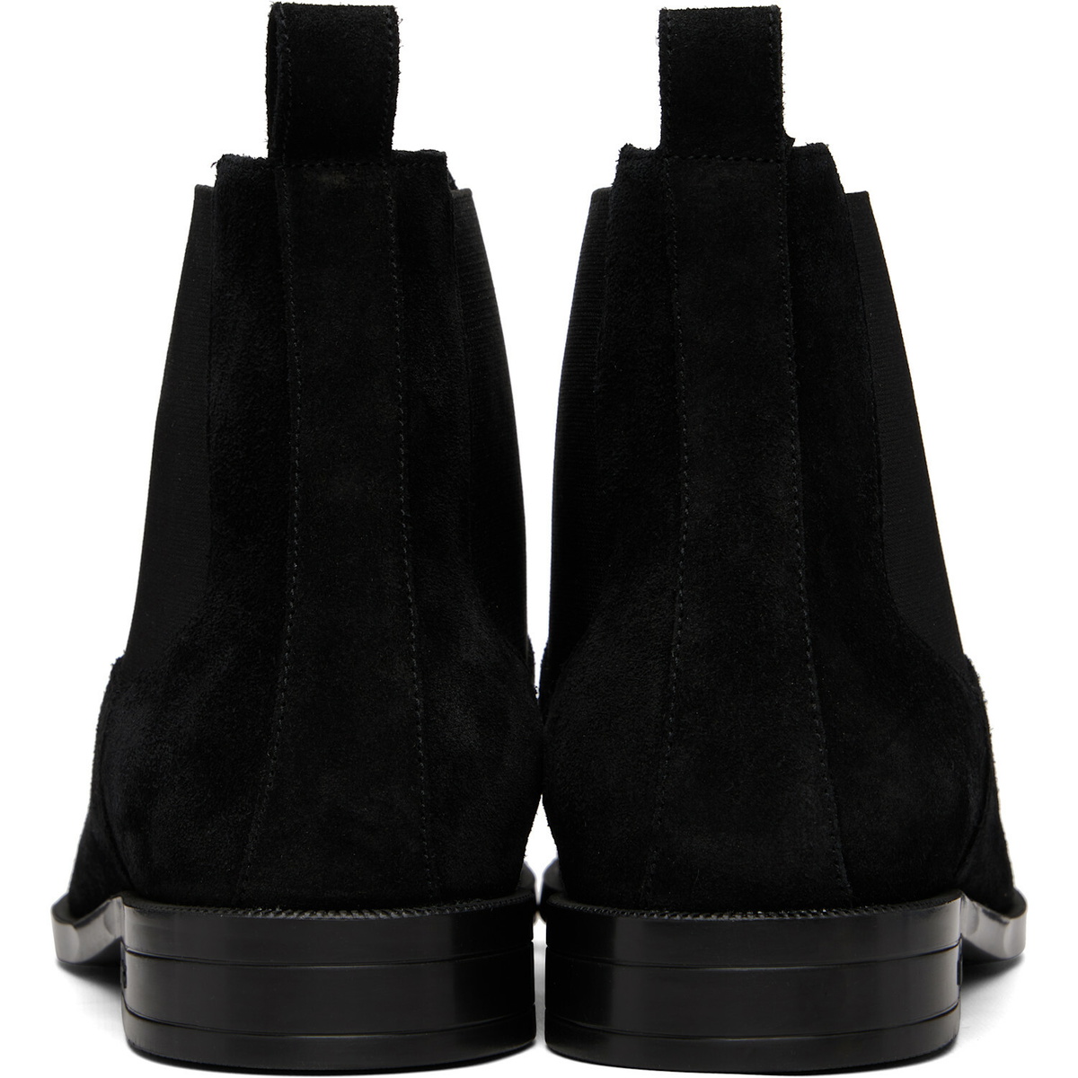 BOSS Black Suede Elasticated Panels Chelsea Boots