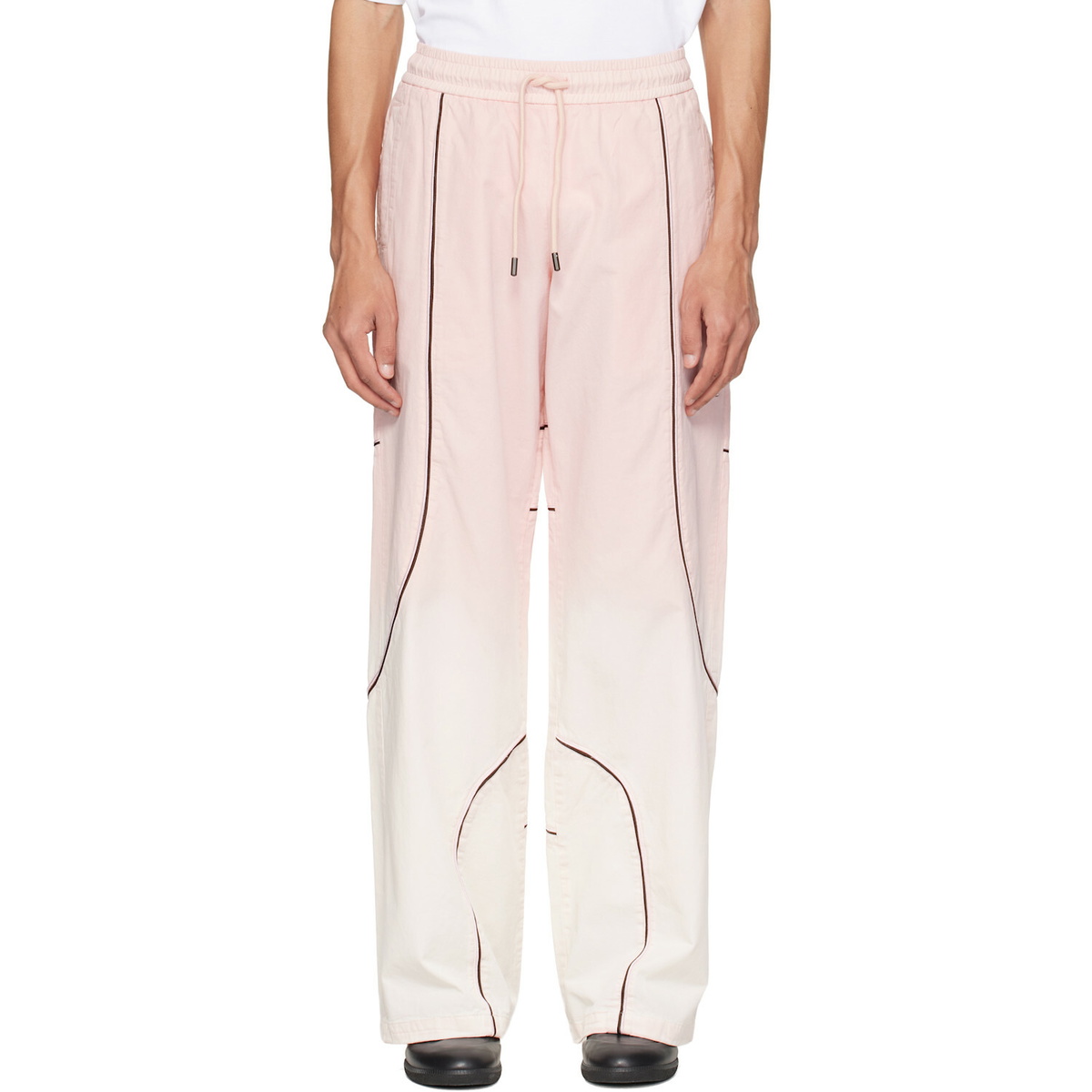 Off-White Pink Garment Dye Slouchy Track Pants