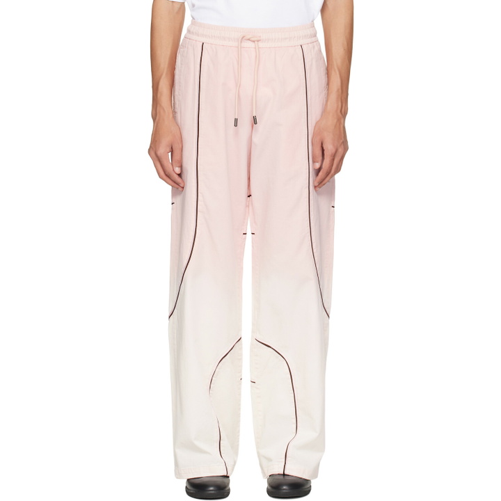 Photo: Off-White Pink Garment Dye Slouchy Track Pants