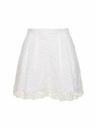 GIAMBATTISTA VALLI Paisley Lace Cotton Blend Shorts
