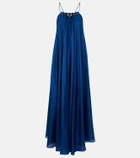 Zimmermann Aster beaded halterneck silk maxi dress