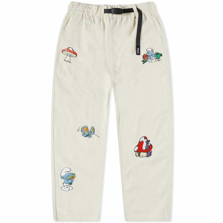 Photo: Butter Goods x The Smurfs Forage Wide Leg Pant in Natural