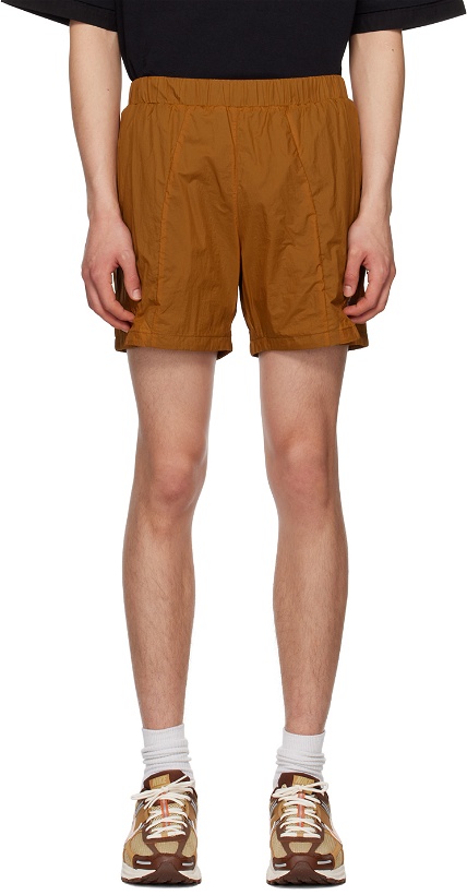 Photo: Saul Nash Orange Pleated Shorts
