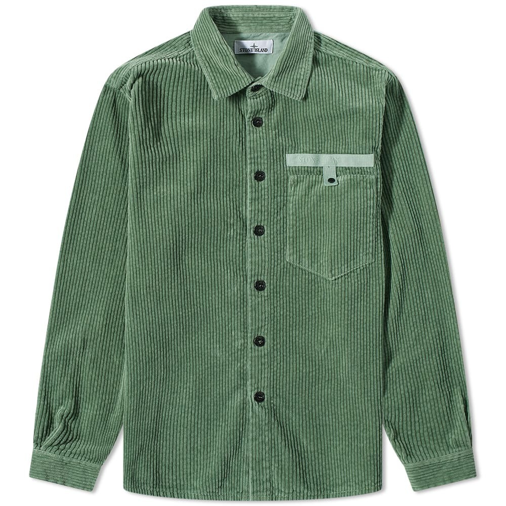 Stone Island Men's Cord Overshirt in Sage Stone Island