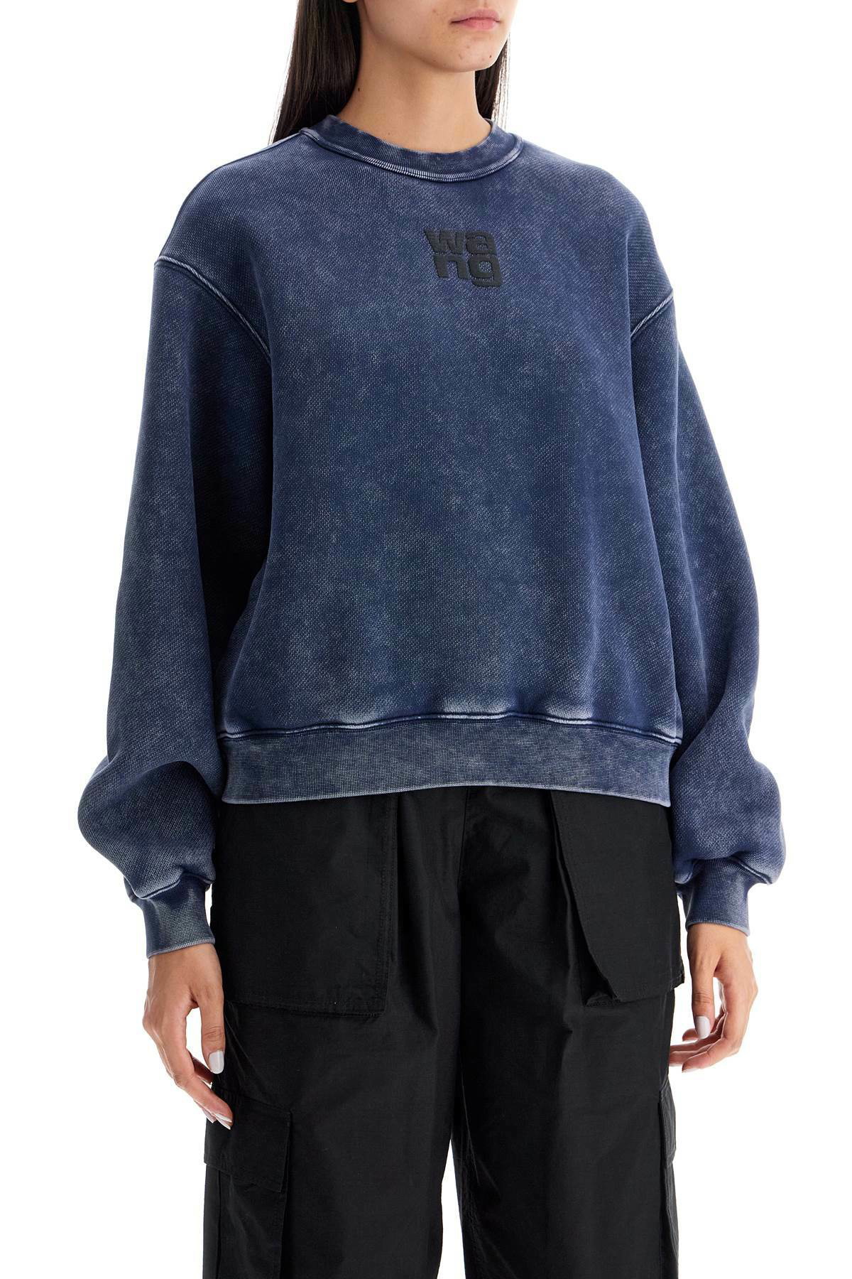 ALEXANDER WANG boxy crewneck sweat Blue Alexander Wang