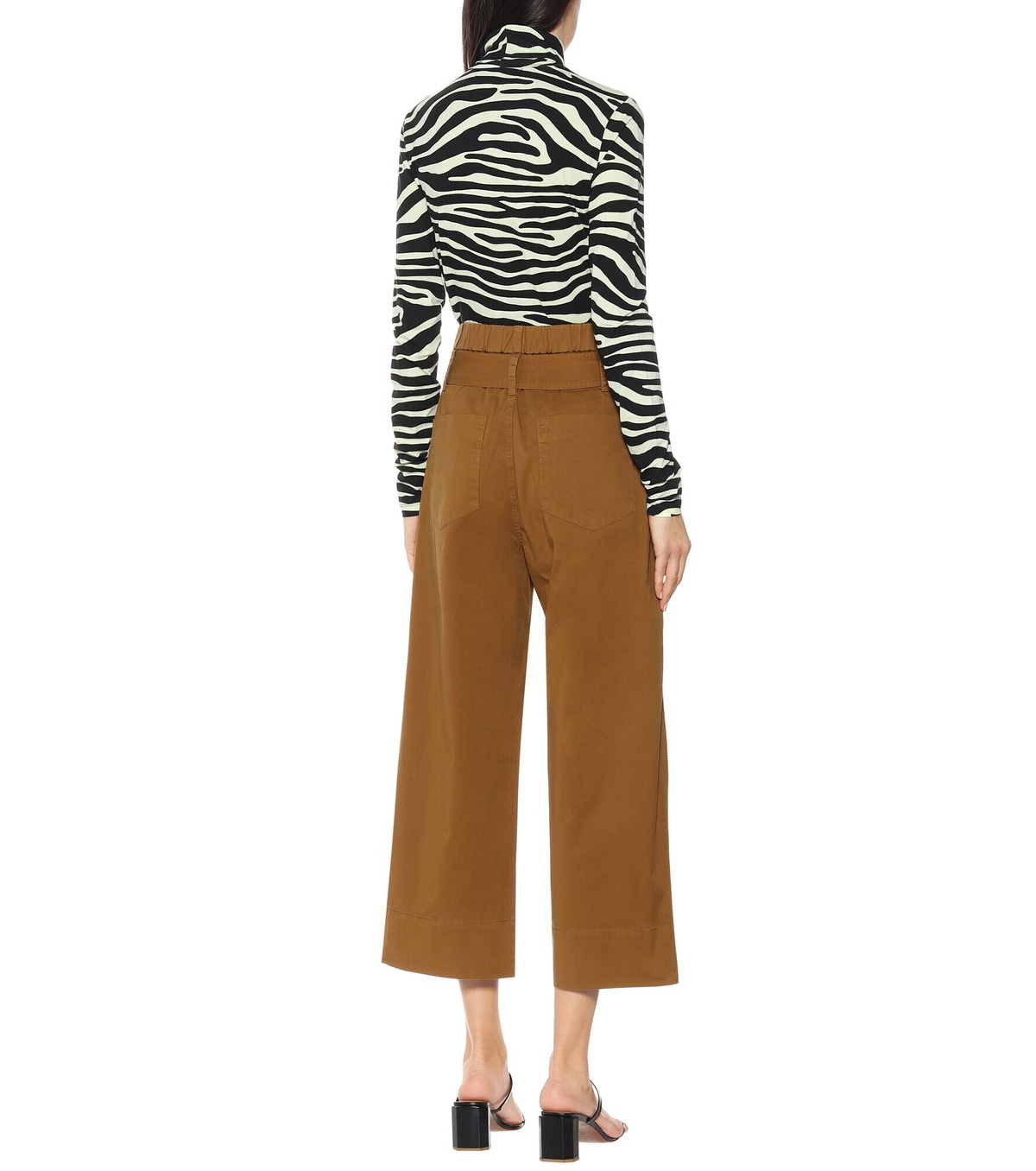 Orange Belted Wide-Leg Pants with Wide-Legs