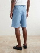 Boglioli - Straight-Leg Cotton-Blend Shorts - Blue