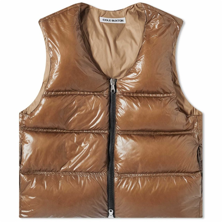 Photo: Cole Buxton Men's Down Insulated Gillet in Brown