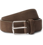 Loro Piana - 3cm Dark-Brown Nubuck Belt - Brown