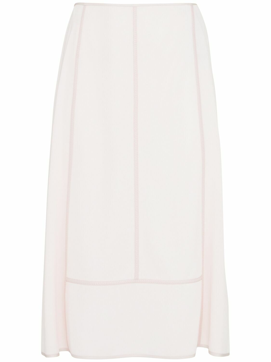 スカート JIL SANDER Midi skirt White JIL SANDER Paneled knitted midi skirt | NET-A-PORTER
