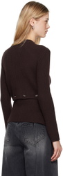 Rokh Brown Multi Buttons Cardigan