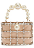 Rosantica Holli Crystal-embellished Satin top Handle bag - Gold - One Size