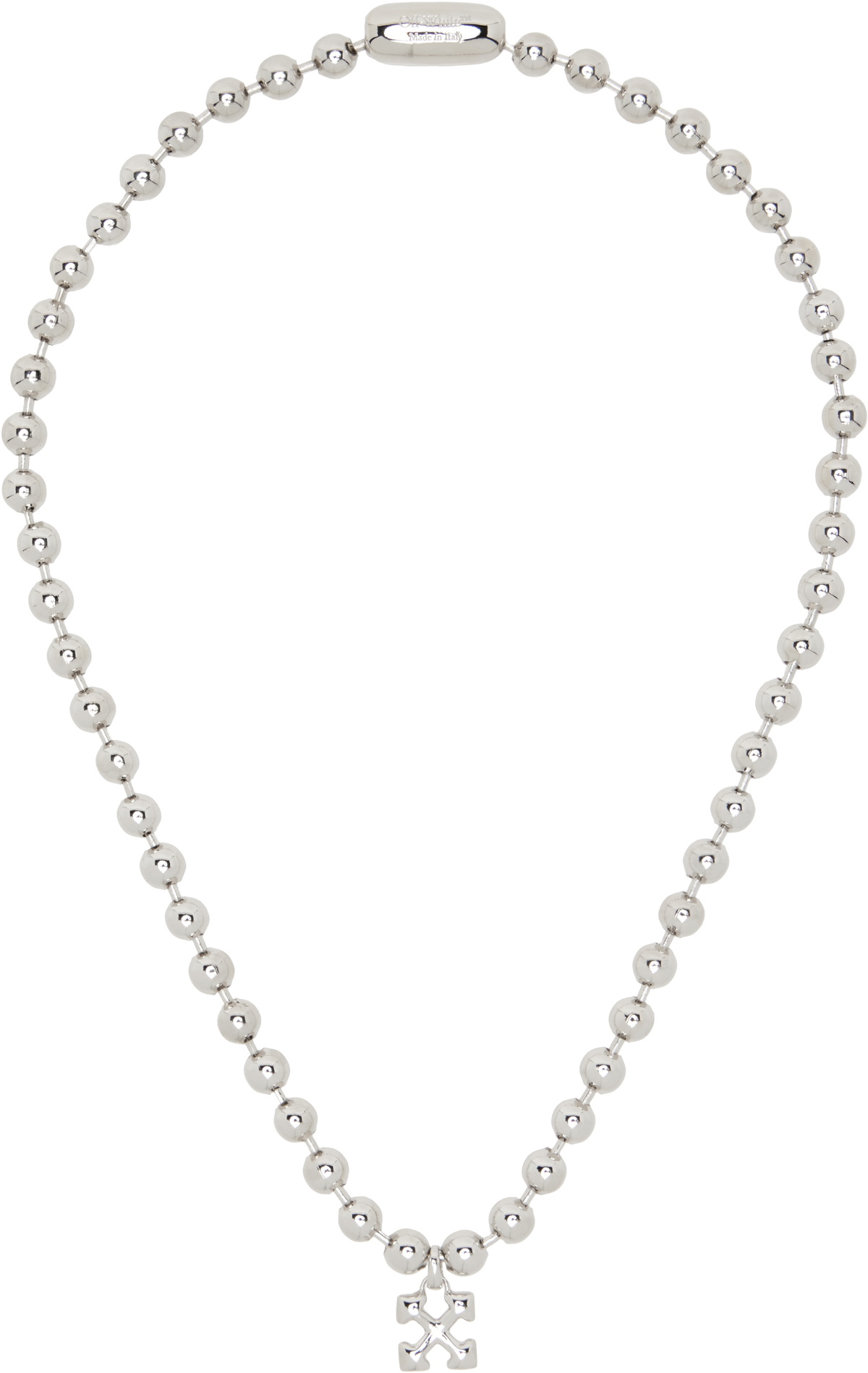 Off-White Arrow Ballchain Necklace