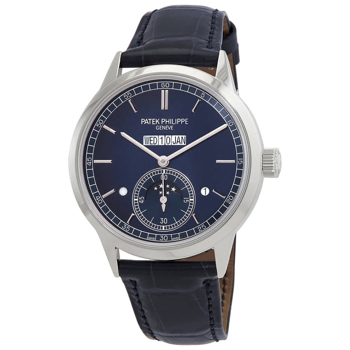 Photo: Patek Philippe Grand Complications In-Line Perpetual Calendar Hand Wind Blue Dial Mens Watch 5236P-001