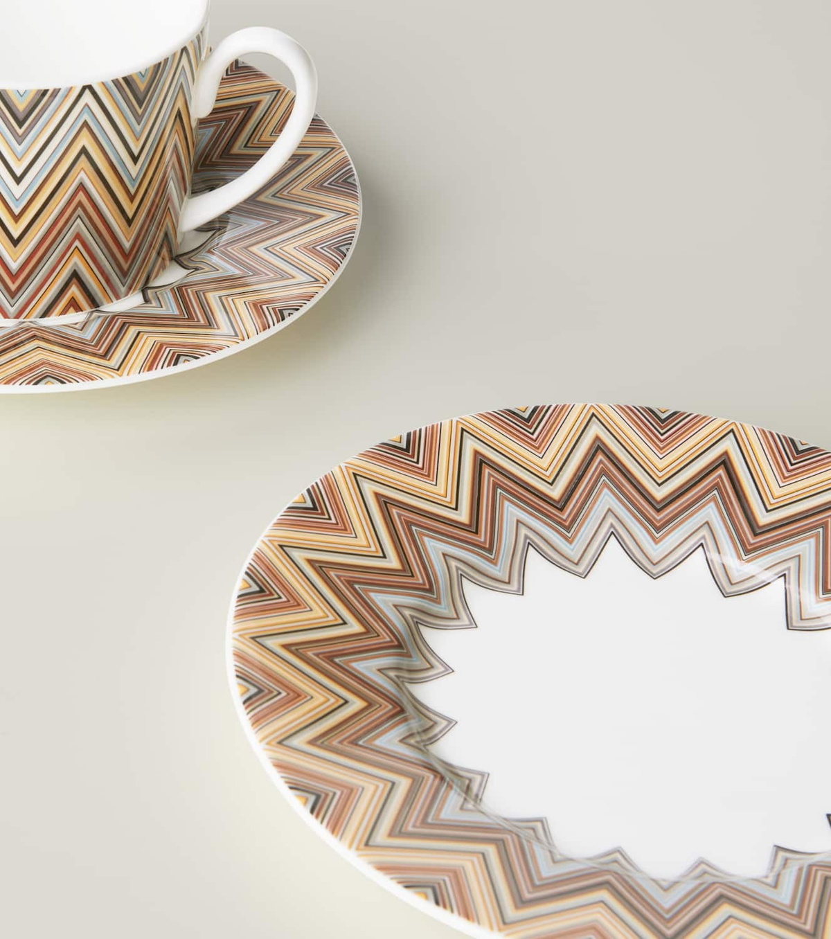Missoni Zig Zag Jarris set of 2 teacups and saucers
