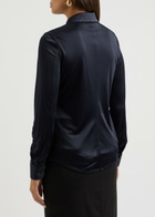 Helmut Lang Satin-jersey Shirt Navy