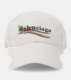 Balenciaga Logo cotton drill baseball cap