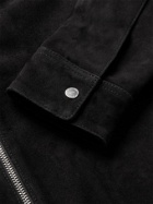 NN07 - Suede Zip-Up Overshirt - Black