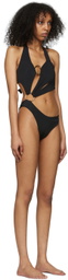 Louisa Ballou Black Recycled Nylon One-Piece Swimsuit