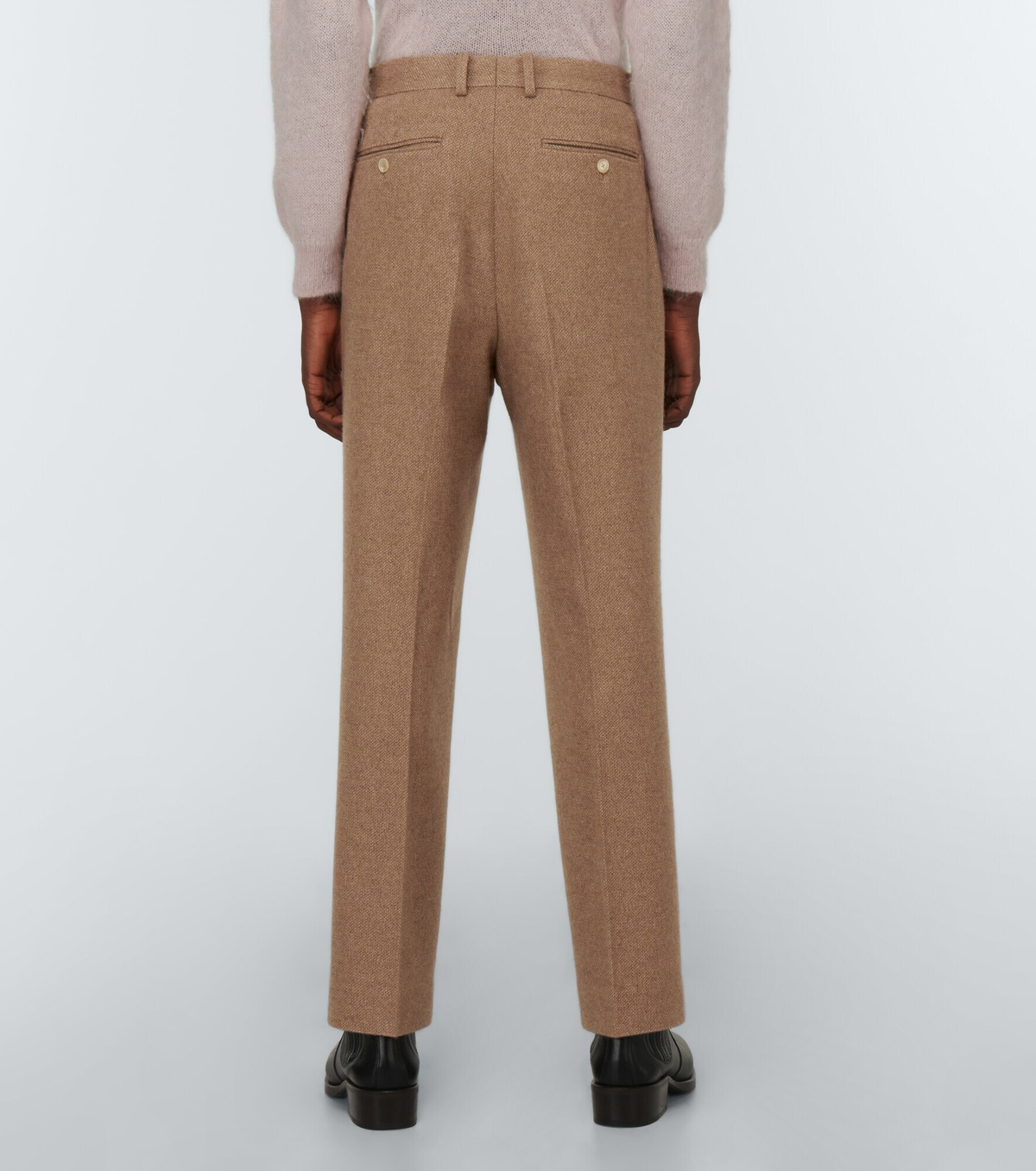 Auralee - Straight cotton, wool and cashmere pants