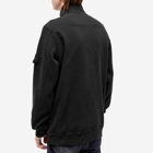 Stone Island Men's Garment Dyed Half Zip Sweat in Black