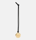 Loewe Pebble gold-plated leather bag charm