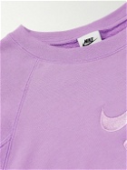 Nike - NSW Logo-Embroidered Cotton-Jersey Sweatshirt - Purple