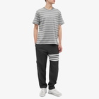 Thom Browne Men's Stripe T-Shirt in Medium Grey