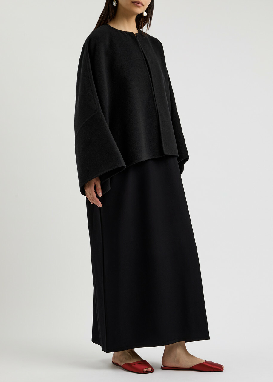 The Row Milla Satin Flat Mules Red The Row