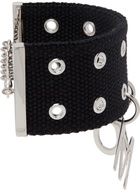 MM6 Maison Margiela Black Grommets Bracelet